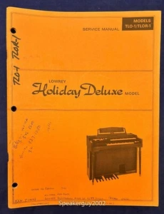 Original Lowrey Organs Service Manual / TLO-1 TLOR-1 Holiday Deluxe -- #2 - Picture 1 of 1