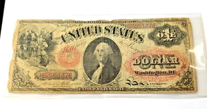 Fr#19 One Dollar $1 1874 United States US Large Note (Sawhorse) JA, FES - Picture 1 of 5