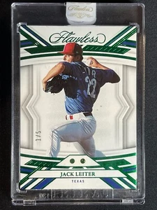 1/5 JACK LEITER REAL DOBLE ESMERALDA CUBIERTA 2023 IMPECABLE BÉISBOL SSP RANGERS #4 - Imagen 1 de 2