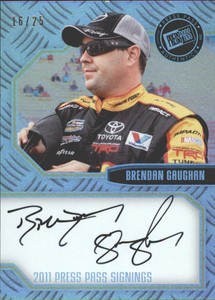 2011 Press Pass Signings Holofoil #PPSBG Brendan Gaughan/25 Auto