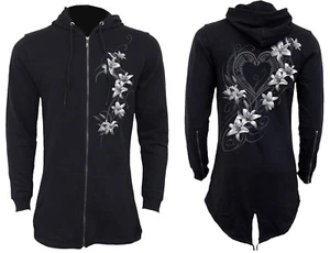 Spiral Direct Ladies Fish Tail Full Zip Hoody Zip Sleeve/Roses/Skull/Goth/Gift - Picture 1 of 1
