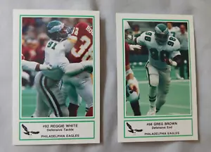 Juego de tarjetas de policía Philadelphia Eagles 1986 Randall Cunningham Reggie White Rookies - Imagen 1 de 8