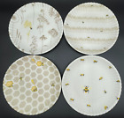 180° Degrees Melamine Busy Bees 9" Faux Paper Plates Stackable 2016 -Set Of Four