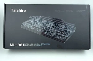 Taiahiro ML-981 BLK Retro Typewritter Mechanical Hotswappable Bluetooth Keyboard - Afbeelding 1 van 6