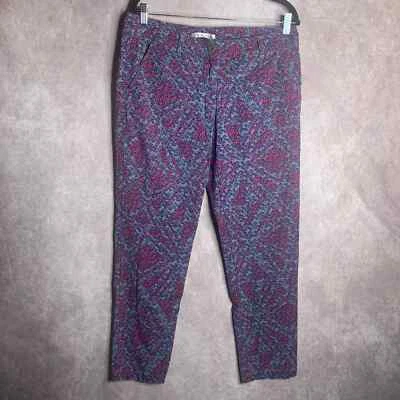 Cabi Palm Beach Pants Women 8 Blue Cropped Skinny Leg Pockets Stretch Casual 806 - Image 1 of 4