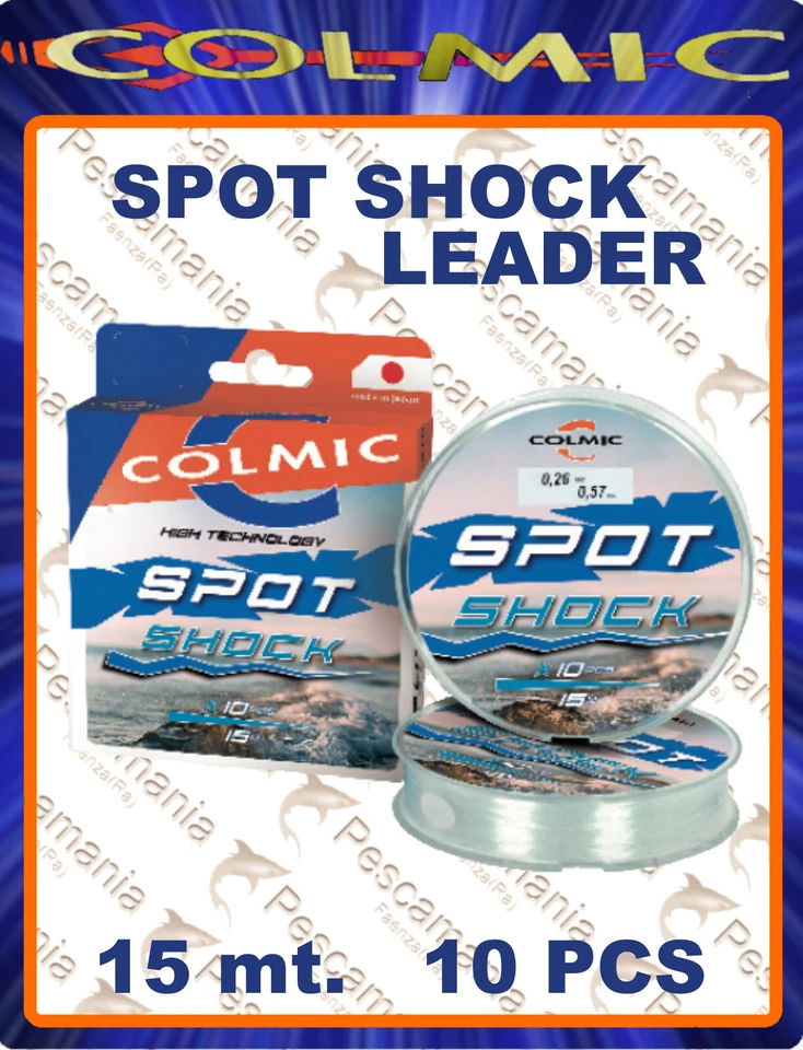 Monofilo Colmic SPOT SHOCK LEADER mt.15 10PCS Clear conico - Imagen 1 de 1