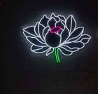 Lotus Flower Vivid LED Neon Sign Lamp Light Flex Acrylic Custom Decor Display