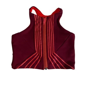 NWT Jo + Jax Crimson River Crop Zip Dance Tank Bra Size Youth S (5-7) - Picture 1 of 5