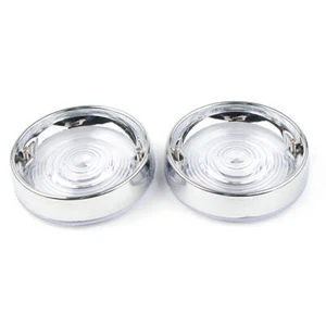3-1/4" Turn Signal Bezels Lens Cover&Trim Rings FOR Harley Touring Tour Glides - Picture 1 of 4