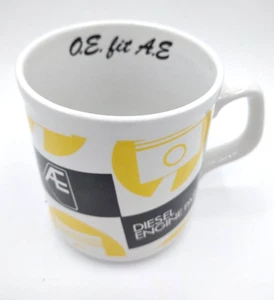 AE DIESEL ENGINE PARTS Coffee Cup Mug Mechanic Technician Yellow Black England - Picture 1 of 7