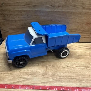 Tonka Dump Construction Truck - pressed steel - USA - READ!!  Blue W/piston - Picture 1 of 24