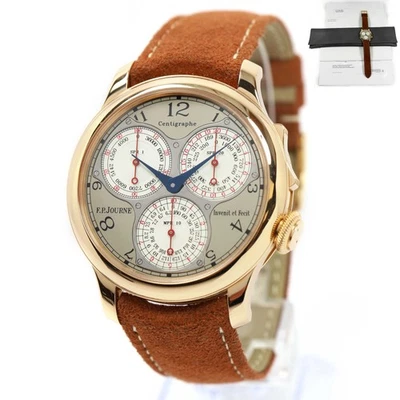 Papéis de serviço F.p.journe centígrafo Souveraine 40 mm mostrador cinza ouro rosa 18K - Imagem 1 de 4