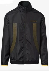Chaqueta de bombardero cortavientos unisex negra PORSCHE talla pequeña - Imagen 1 de 9