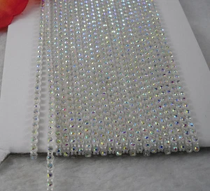 A Grade 2mm AB glass crystal Rhinestones lot color banding chain 10Yards ss6 - Picture 1 of 18