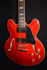 Luna Athena 501 Flame Maple Semi Hollow Electric Guitar - Picture 1 of 8