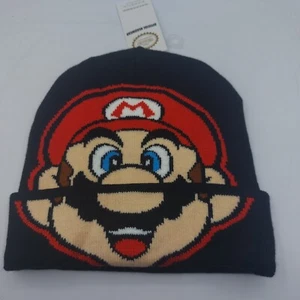 Gorro de invierno Nintendo Super Mario negro anime retro gorro - Imagen 1 de 3