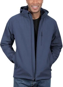 Kirkland Signature Men’s Water-Resistant Fleece Lined Softshell Jacket,Blue - Picture 1 of 14