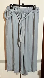 a.n.a. Pantalones de lino suave azul claro talla PL - Imagen 1 de 1