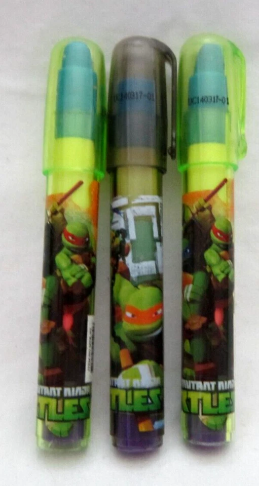 Juego de TMNT para niños TMNT de TRES (3) 4,5" juego de bolígrafos borradores perfumados apilables - ¡Nuevo! AR3S Foto 1 de 1