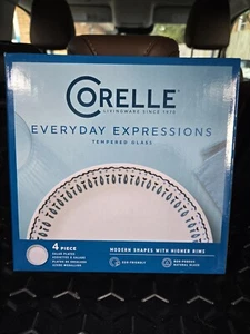Corelle Everyday Expressions Salatteller Azurblau Medaillon 4er Set - BRANDNEU! - Bild 1 von 2