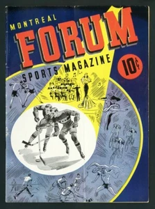 12-2-1943 HOCKEY PROGRAM MONTREAL CANADIENS STANLEY CUP CHAMPIONS ROCKET RICHARD - Picture 1 of 2