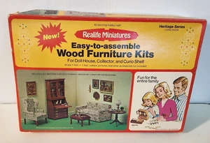 Vintage Realife Miniatures Dollhouse Wood Furniture Kit Curio Shelf 1976 #189 - Picture 1 of 11