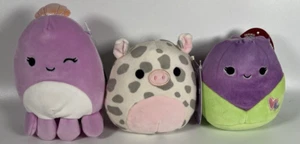 Squashmallow lot of 3 Small plush stuffed toy Violet, Jackie, Rosie - Picture 1 of 7