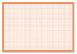 HO270 Sous-main en papier papier millimétré 59.5 x 41 cm orange 30 feuilles - Photo 1/9