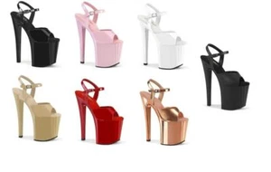 HIGH HEEL STILETTO PLATFORM ANKLE STRAP SHOES 8" SANDALS PLEASER ENCHANT 709