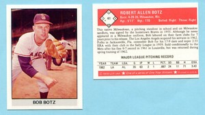 1979 One Year Winners Baseball card # 41 Bob Botz -- Angles