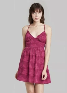 Wild Fable Women's M Medium Skater Dress Rose Pink Sleeveless Mini Open Back New - Picture 1 of 4