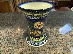 Boleslawiec polnische Keramik 7 1/4" Vase Polen - Bild 1 von 7