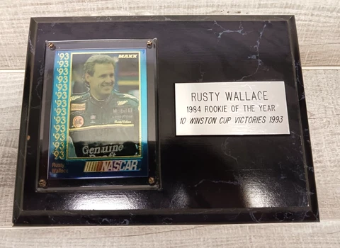 Nascar Racing Rusty Wallace Plaque 84 Rookie of Yr,93/ 10 Winston Cup Victories Cover