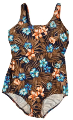 Lands’ End Mastectomy Tugless Tank Swimsuit Tropical Floral Size 10 Foto 1 de 4