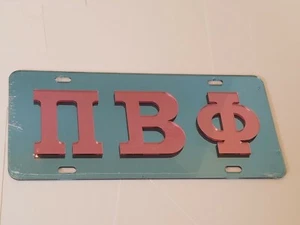 PI BETA PHI - License Plate - Reflective LIGHT BLUE - Picture 1 of 2