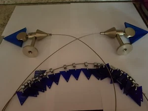 Gardinenseil Set, Mit blauen Plexiglas-Elementen - Bild 1 von 6