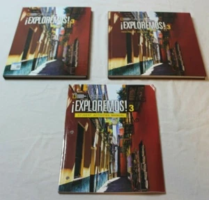 Exploremos 3 Spanish Language Level 3 Teacher & Student Edition Textbook Set - Picture 1 of 4