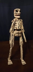 Handcarved Skeleton Day Of The Dead Decor Primitive 17" Mexico Dia De Muertos - Picture 1 of 23