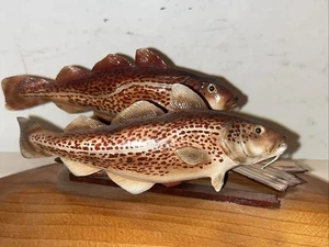atlantic cod fish wood carving ken campbell realistic vintage - Picture 1 of 19