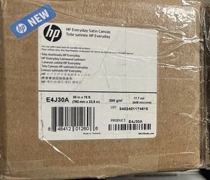 Lona satinada HP Everyday, 340 gsm; 30" x 75' - E4J30A totalmente nueva en caja - Imagen 1 de 1