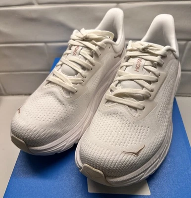 全新 HOKA Arahi 7 女式跑步鞋 白色/金色 尺码 8B 全新带盒 — 第 1/4 张图片