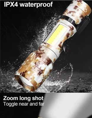 Linterna LED Largo Alcance COB Multifunción USB Recargable LED Antorcha Táctica Nueva Foto 1 de 4