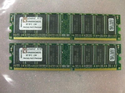 Kingston 2GB KIT 400MHZ DDR PC3200 (KVR400X64C3AK2/2G) (2 x 1 GB)  Non-ECC - Image 1 of 4
