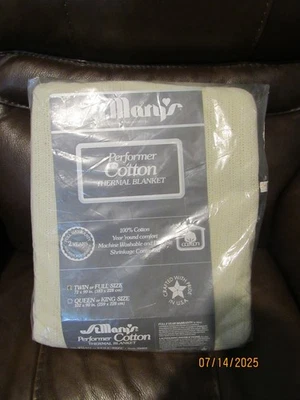 DE COLECCIÓN MANTA TÉRMICA DE ALGODÓN ST. MARYS PERFORMER BEIGE DOBLE O COMPLETA 72"X90" NUEVA Foto 1 de 4