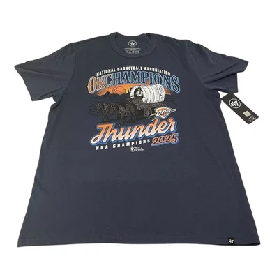 Oklahoma City Thunder 47' Brand Shirt Men's XL Blue NBA Champions 2025 NEW - Image 1 of 4