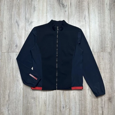 PRADA Sport Vintage 2000s Womens Nylon Light Reflective Jacket Navy Blue Size 46 - Image 1 of 4