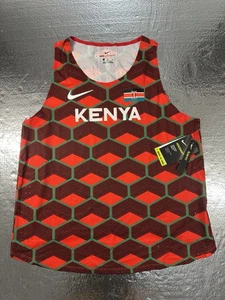 Nike Team Kenya Aeroswift Red Racing Singlet Tank Women Size XL New (CV0381-673) - Picture 1 of 7