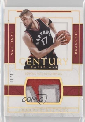 2016 Panini National Treasures Century Materials Gold /10 Jonas Valanciunas #80 - Image 1 of 2