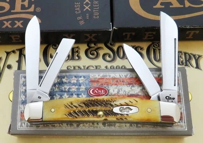 Case XX Bone Stag Congress Knife 2017 Nice Handles 4 Blade MIB Original Box! NR - Image 1 of 4