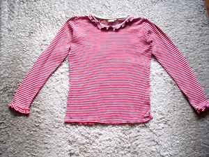 Mini Boden T-Shirt -Rüschen- rot geringelt- 13-14 Jahre 164 - Bild 1 von 6